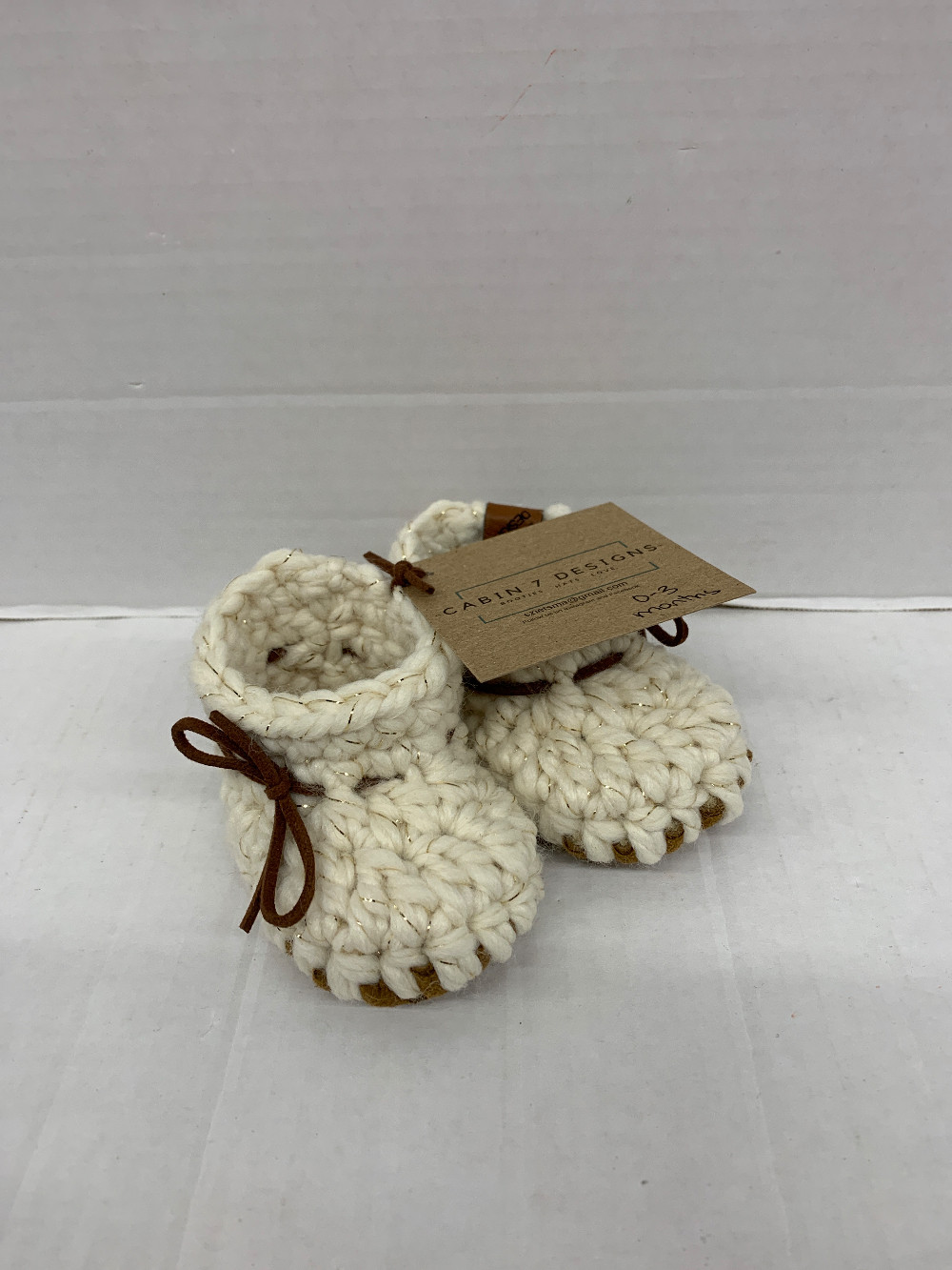 0-3m Gold Sparkle Booties