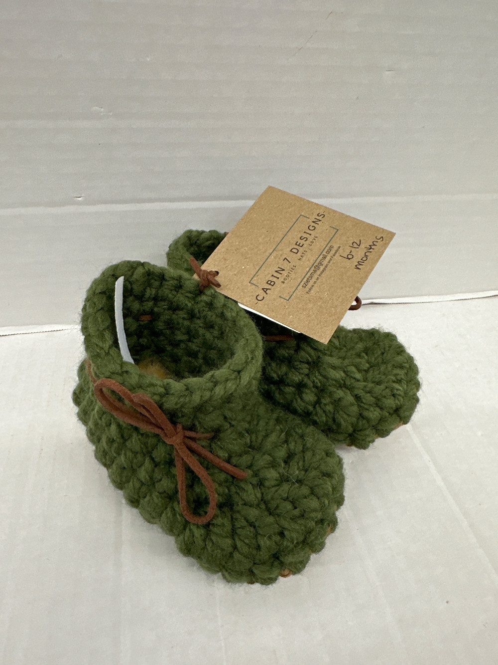 6-12m Green Booties