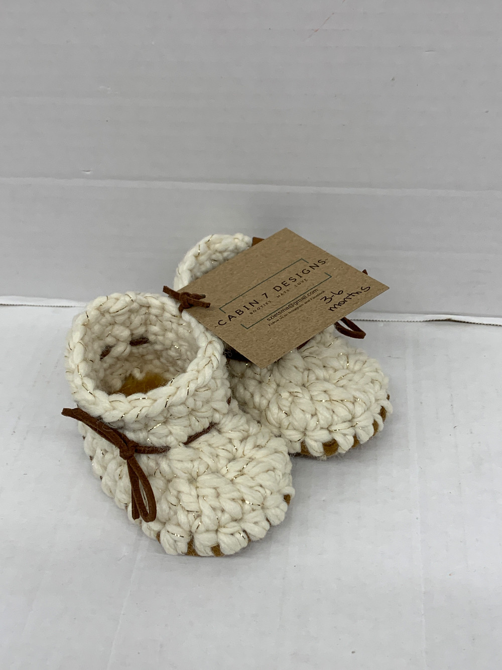 3-6m Gold Sparkle Booties