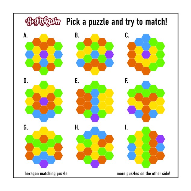 Hexagon Matching Puzzle