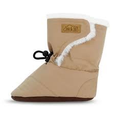 Soft Brown Stay-Put Winter Booties