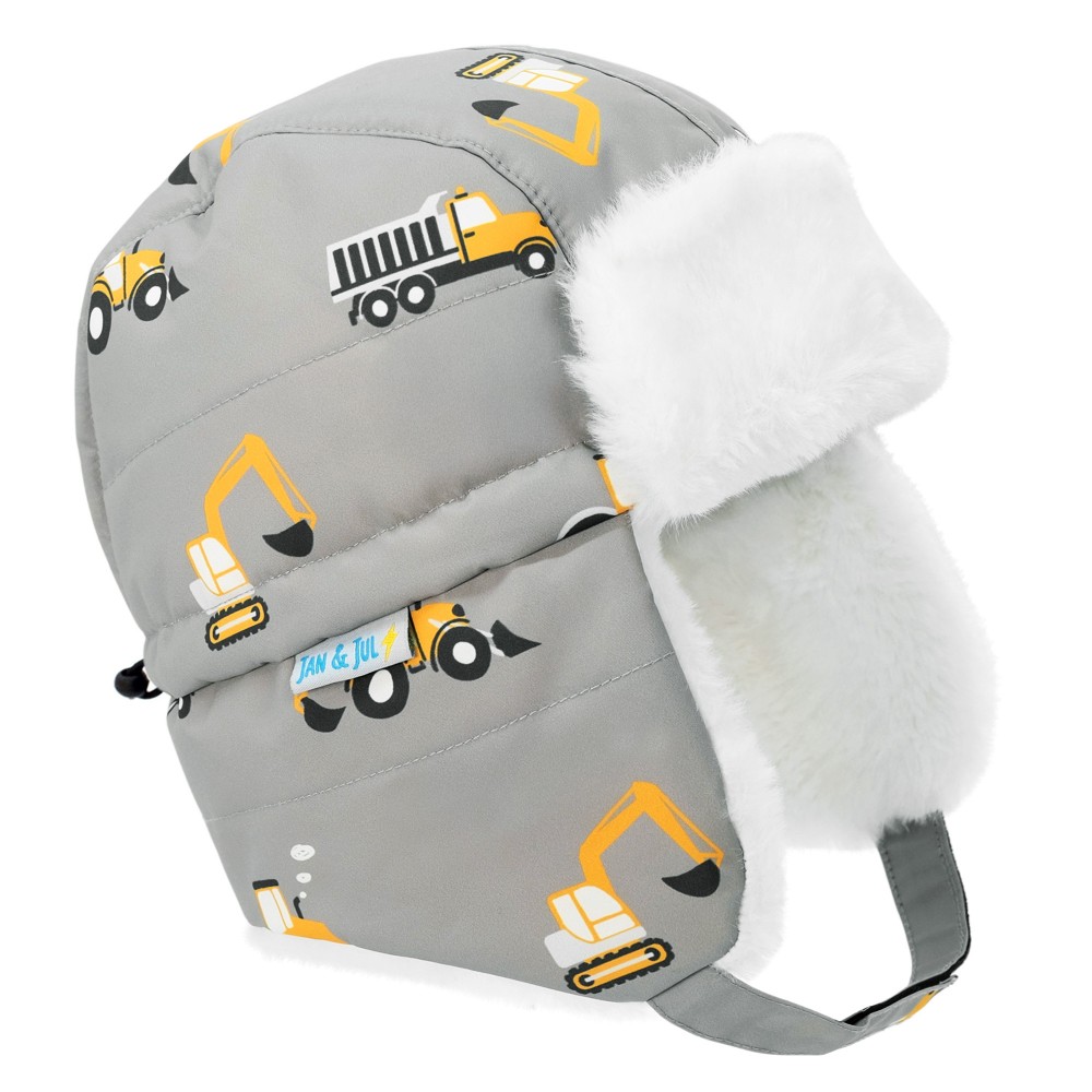 Grey Construction Trapper Hat