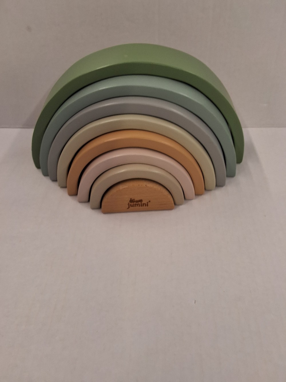 Wooden stacking rainbow