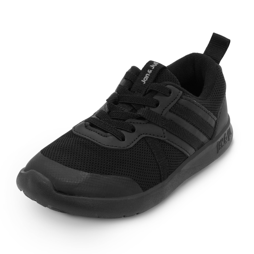 Jet Black Classic Stripe Sneakers
