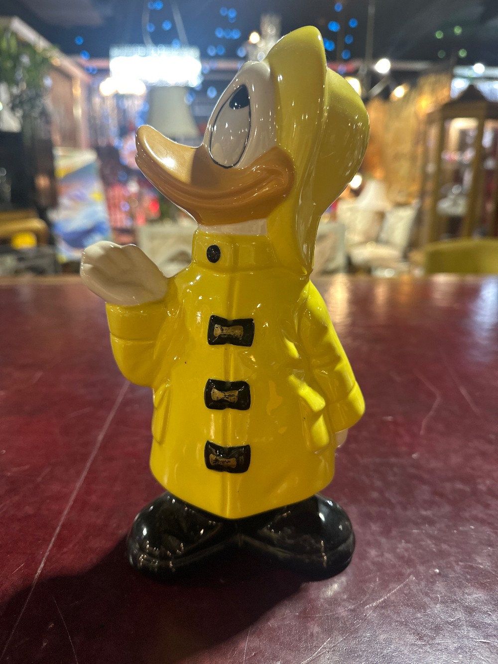 Vintage Walt Disney Donald Duck in Rain Coat ceramic figure