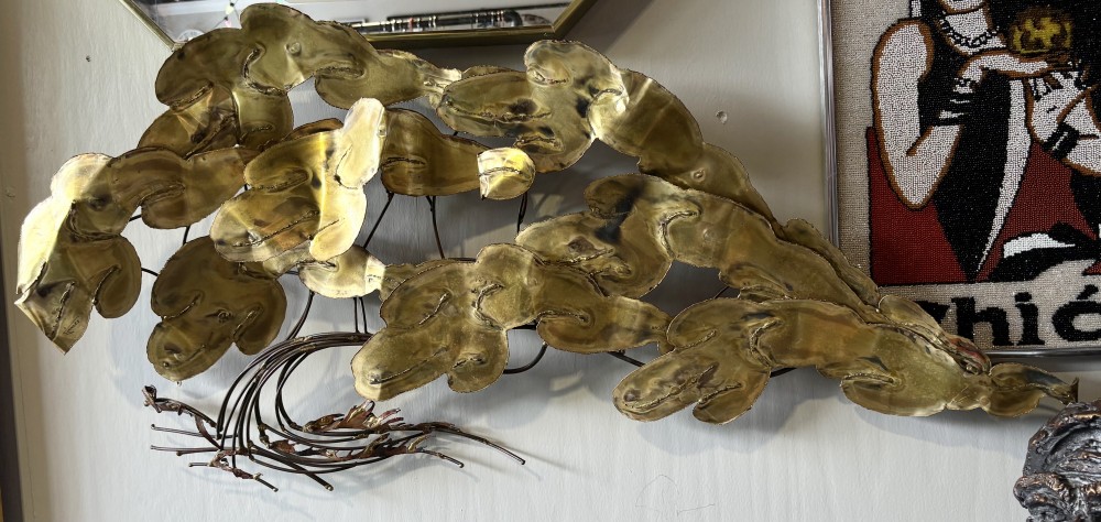 Mid Century Large Simmons Brutalist Tree Wall Sculpture