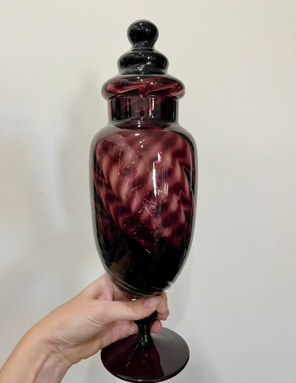 Empoli Amethyst Glass Apothecary Jar