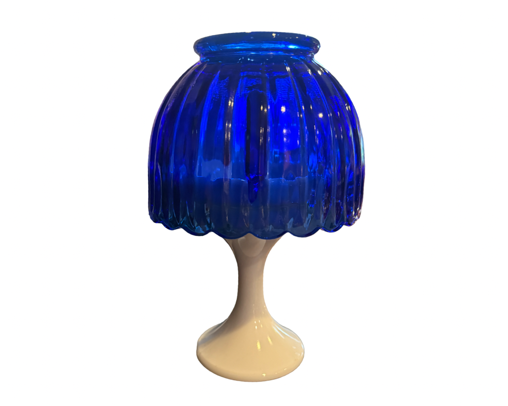Le Smith Cobalt Top and White base Fairy Lamp