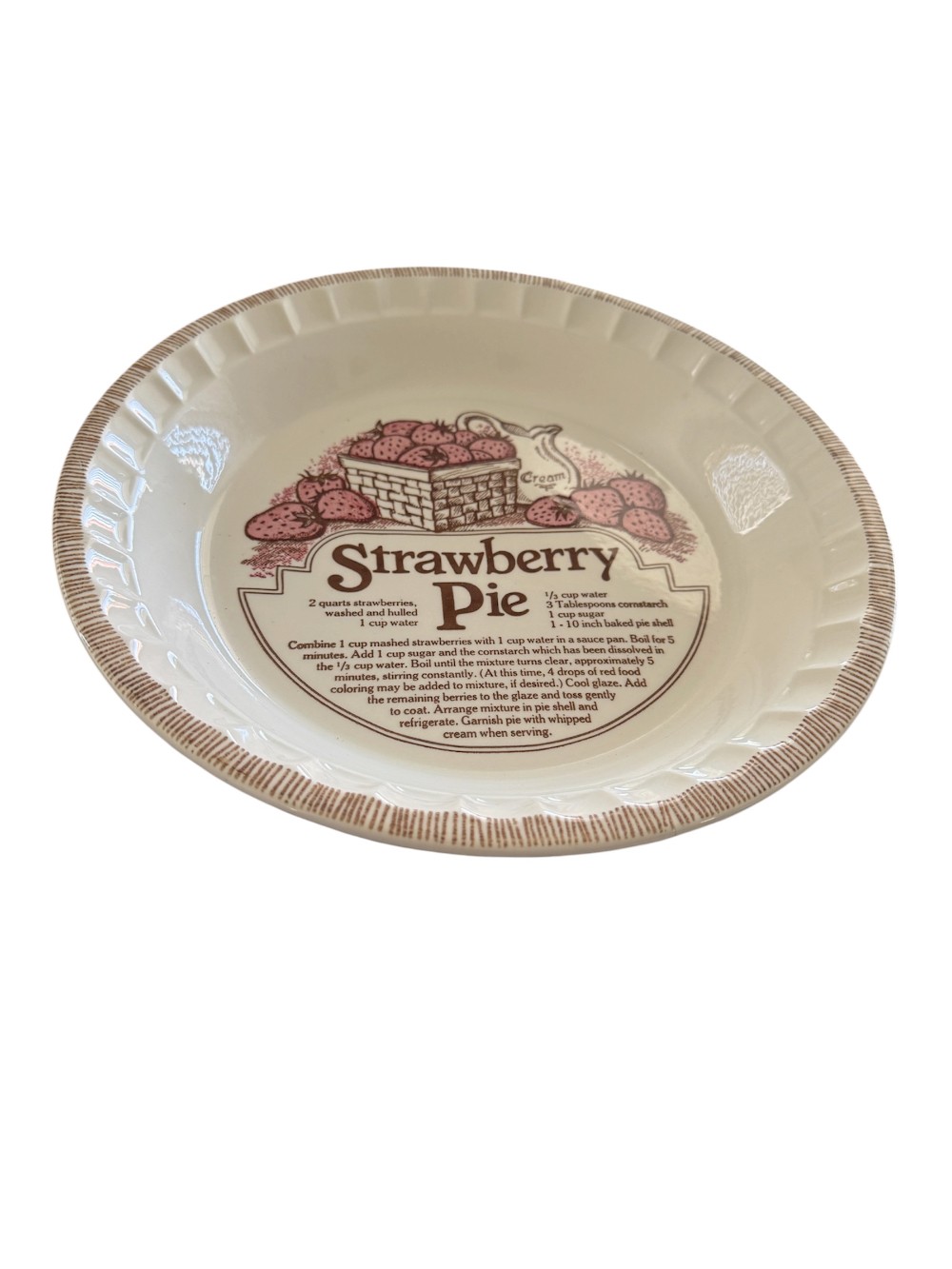 Strawberry Pie Plate