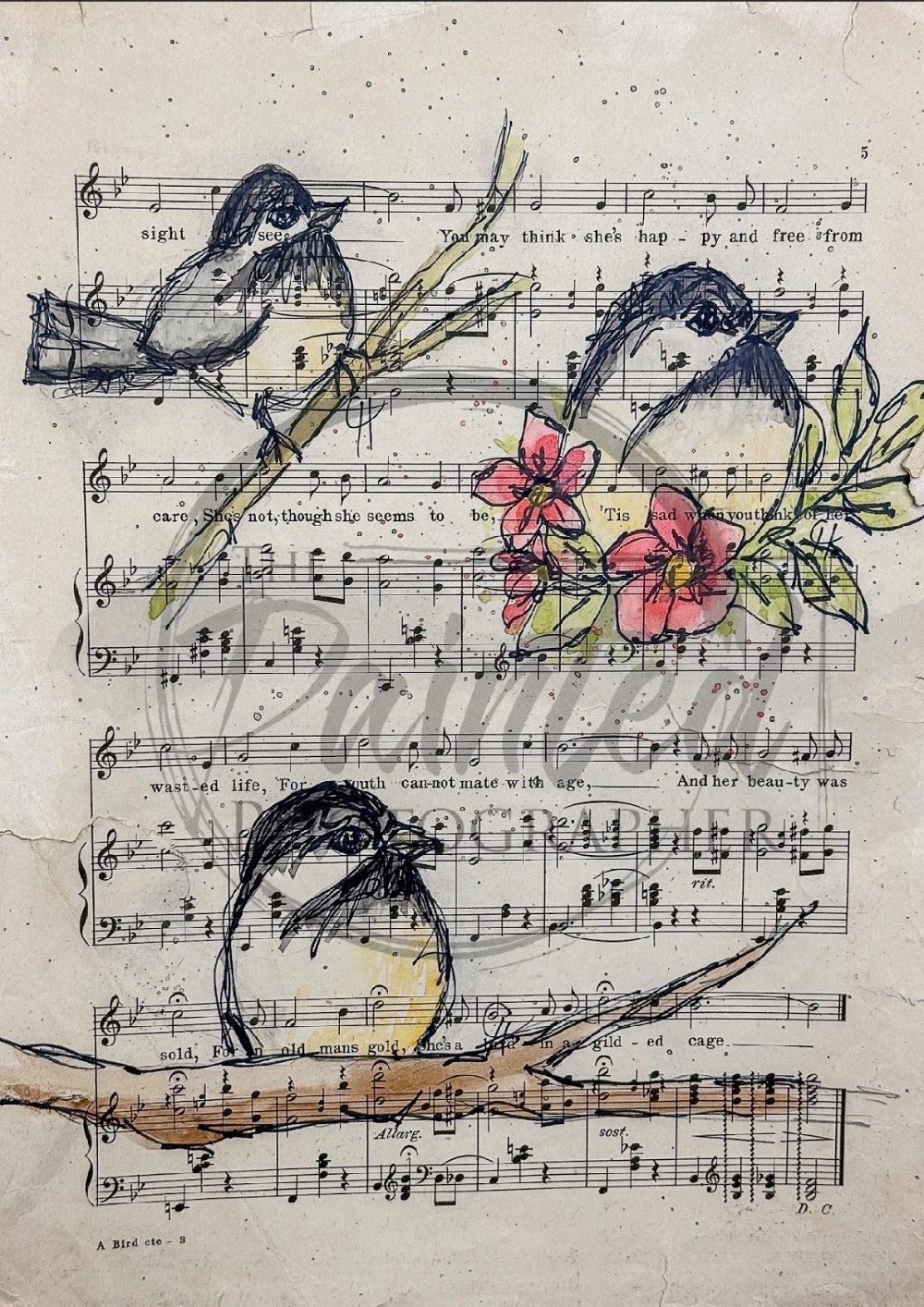 Grandmas Songbirds Rice Paper