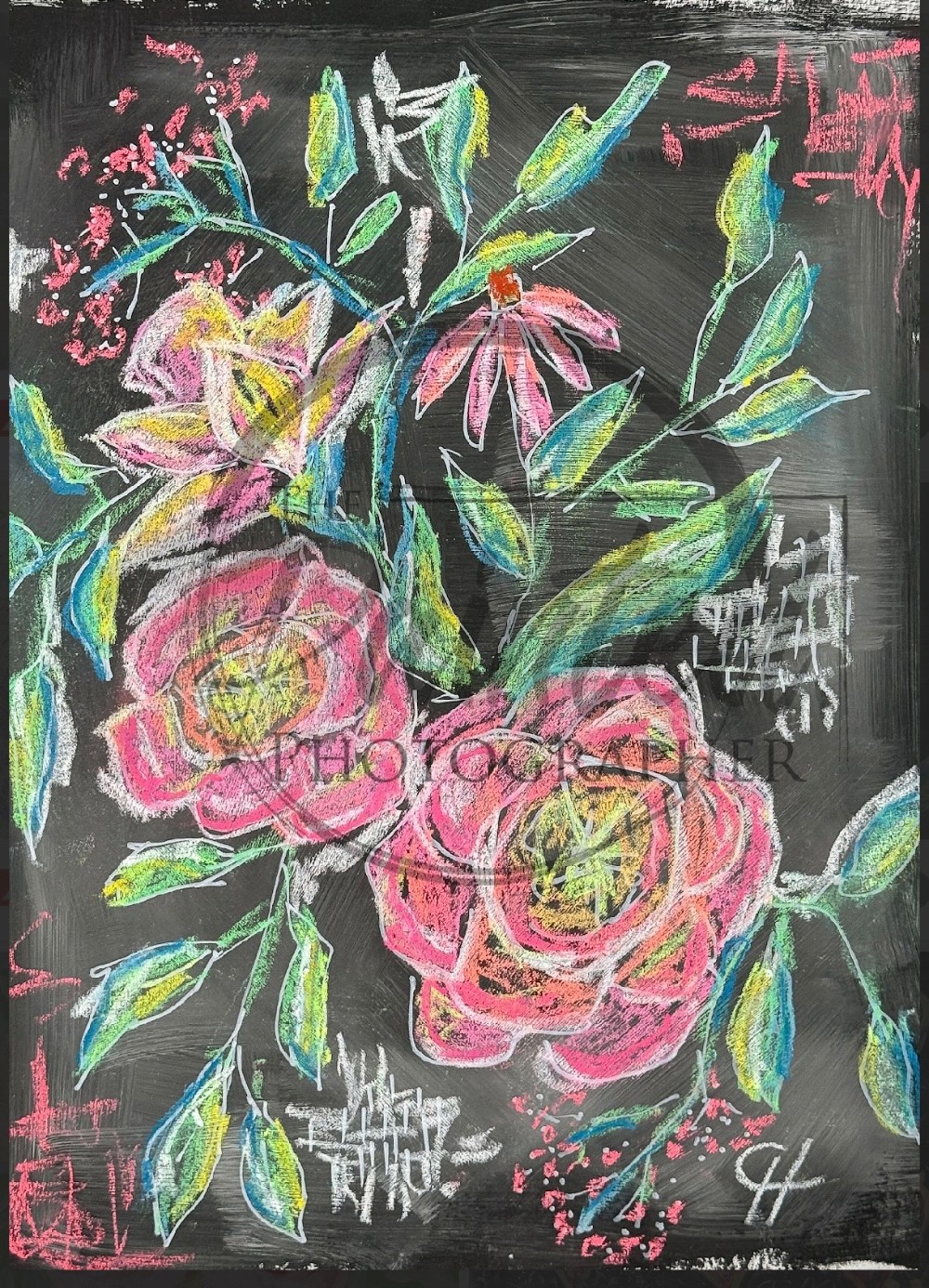 Florals After Dark Rice Paper