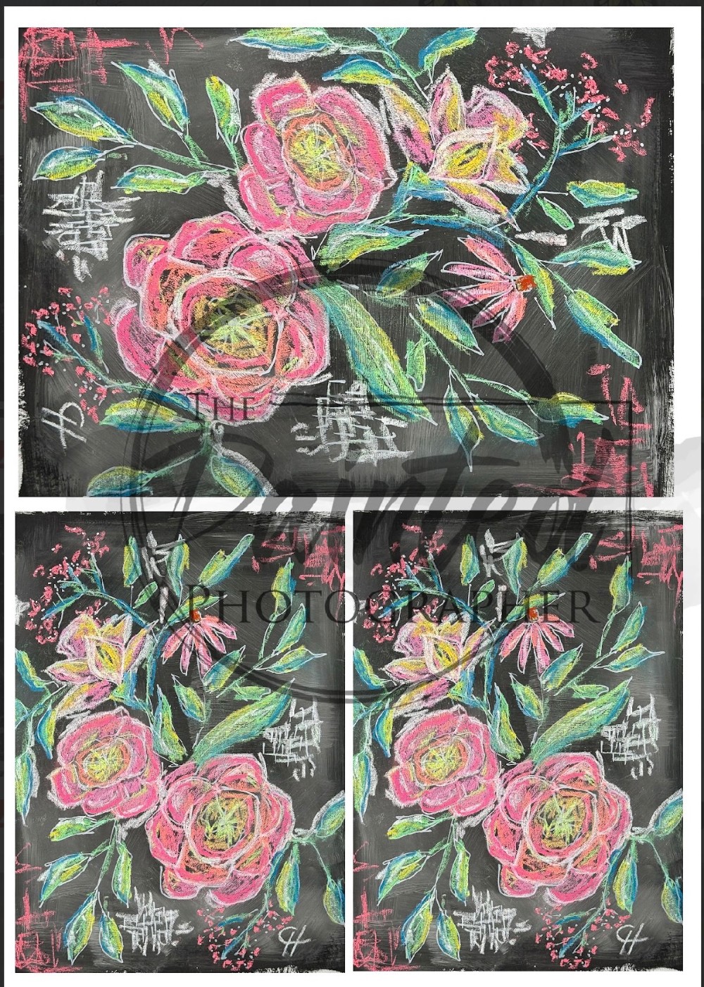 Multiple Florals After Dark Rice Paper