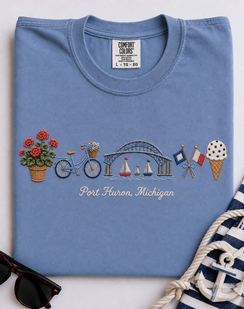 Summer in Port Huron T-Shirt - Washed Denim