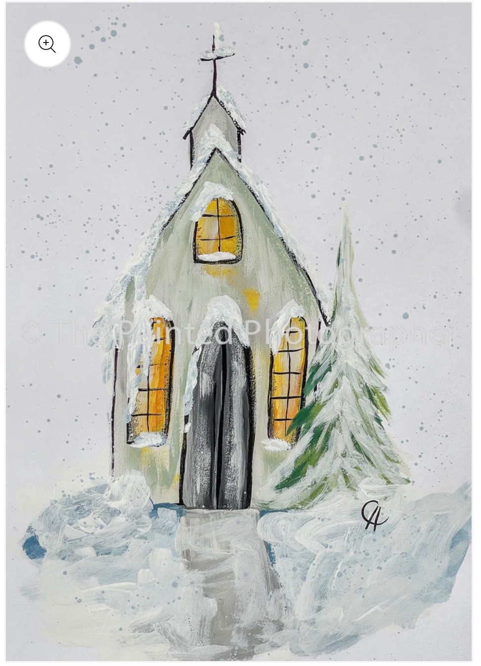 Lil’ White Church- Rice Decoupage Paper
