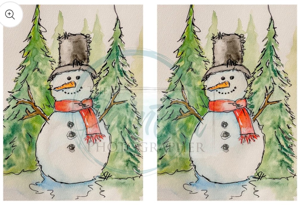 Jolly Snowman Watercolor 5x7- Rice Decoupage Paper