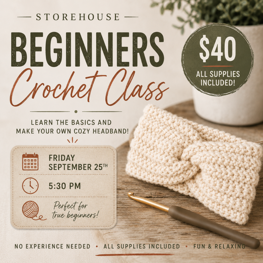 Beginners Crochet Class at Storehouse