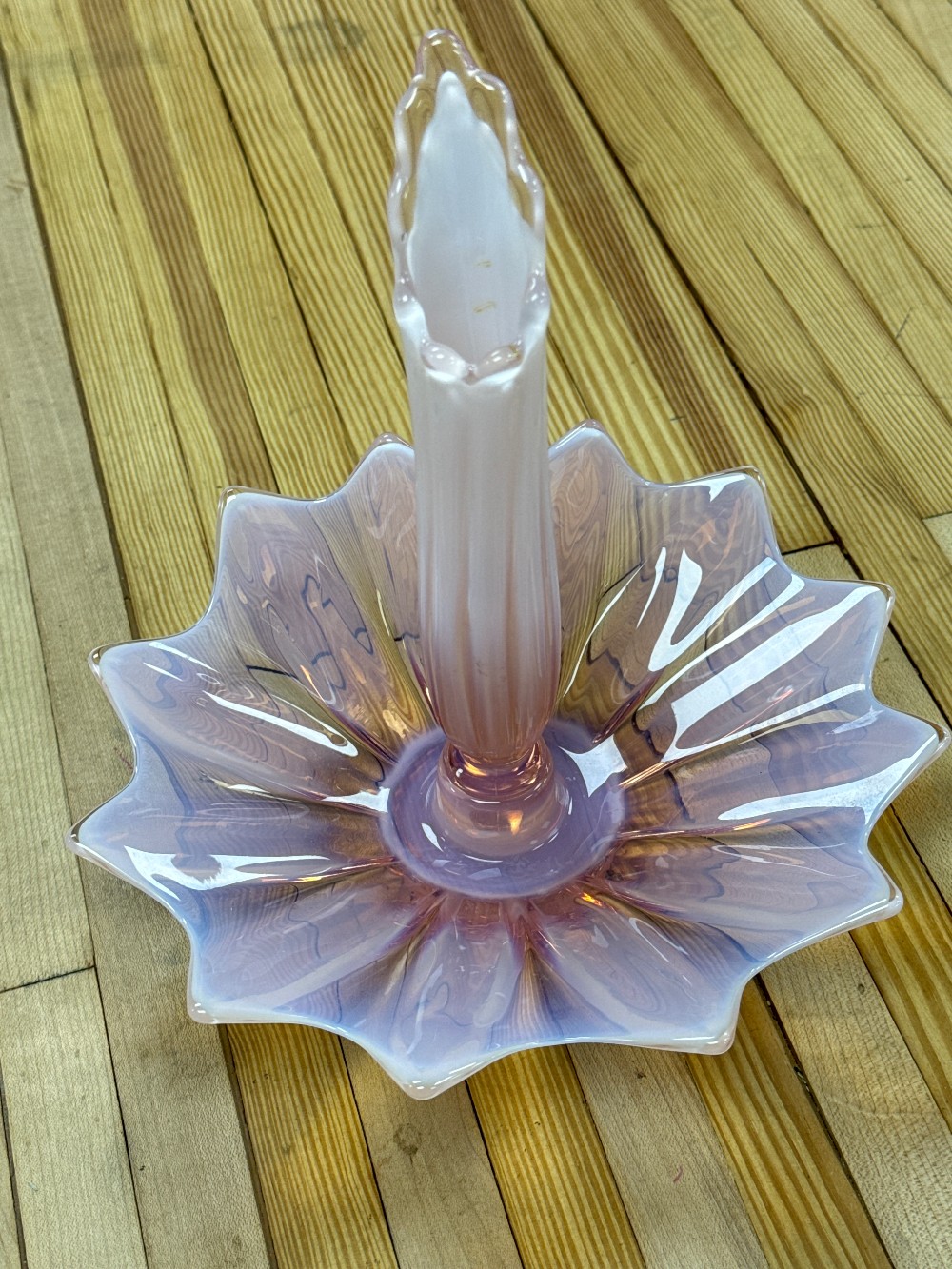 Fostoria Pink Opalescent Epergne