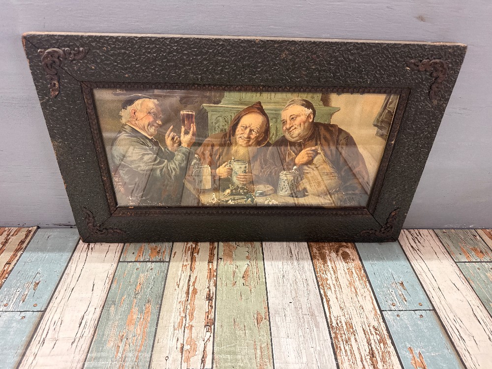 Vintage Monk's  Tavern Framed Art
