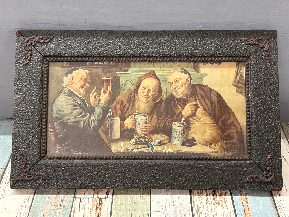 Vintage Monk's  Tavern Framed Art