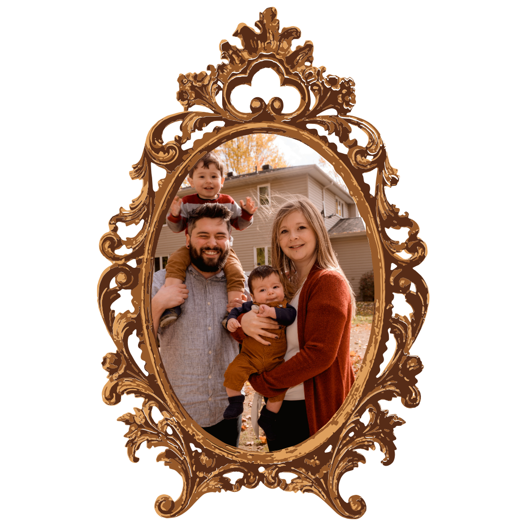 Gold frame photo