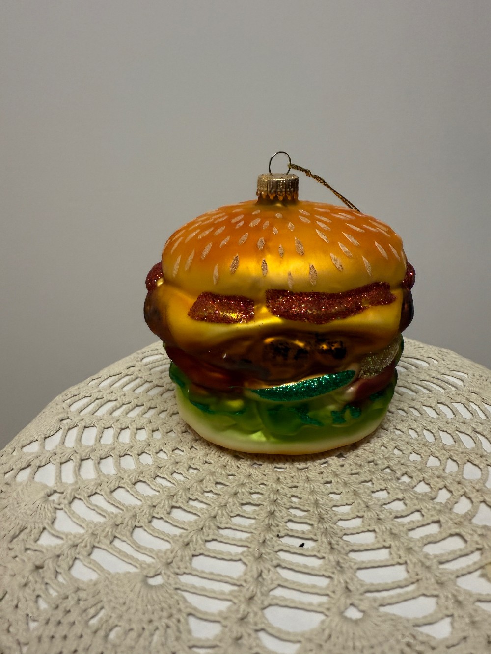 4511 - Blown Glass Cheeseburger Ornament