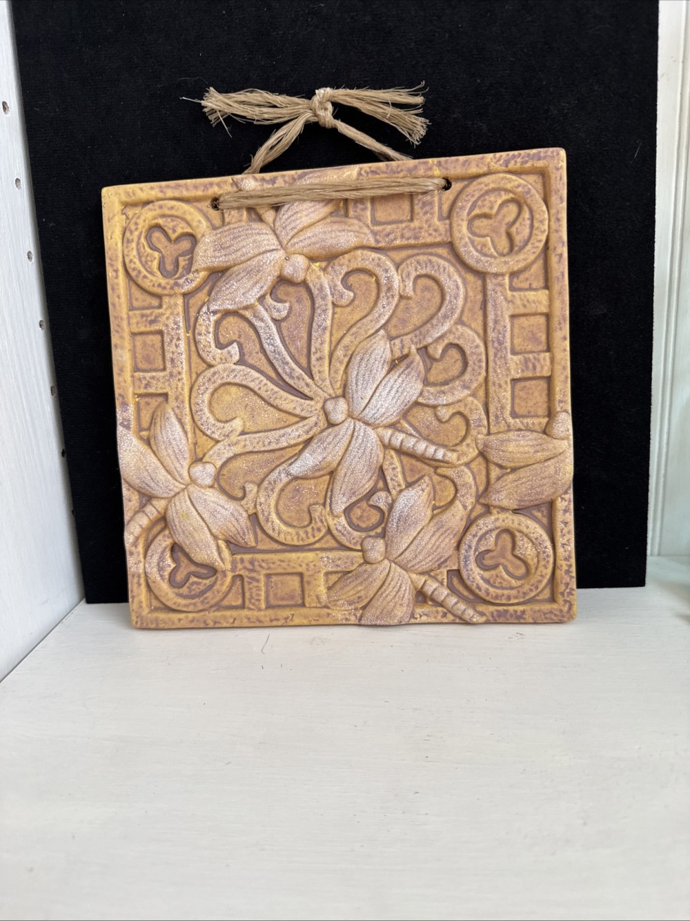 DRAGONFLY CERAMIC WALL PLAQUE