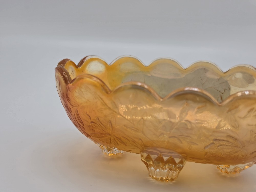 VTG 1950s Jeannette Floragold Candy Dish