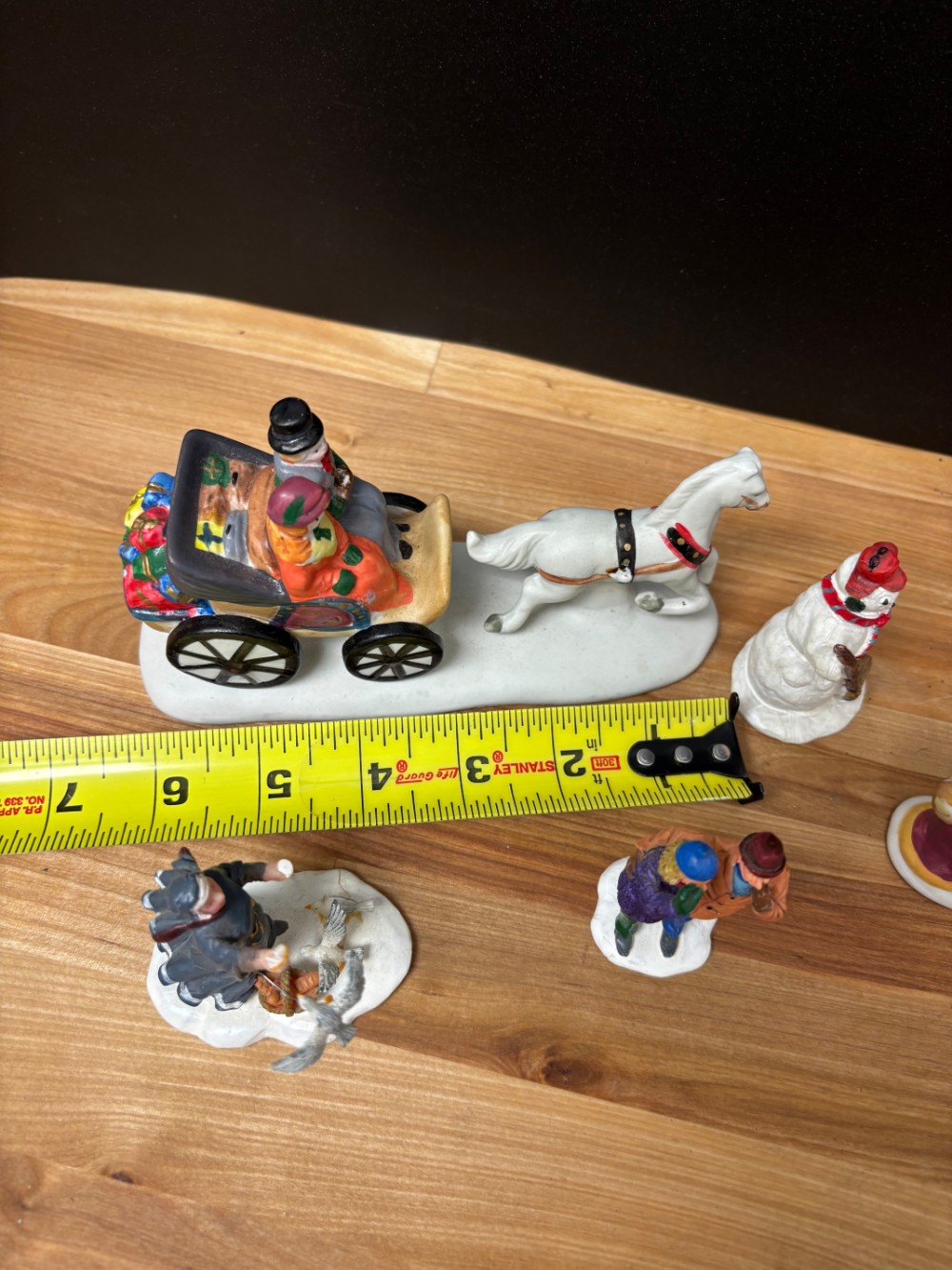 Vintage Lemax Christmas Village Figurine and Accessory Lot of 6