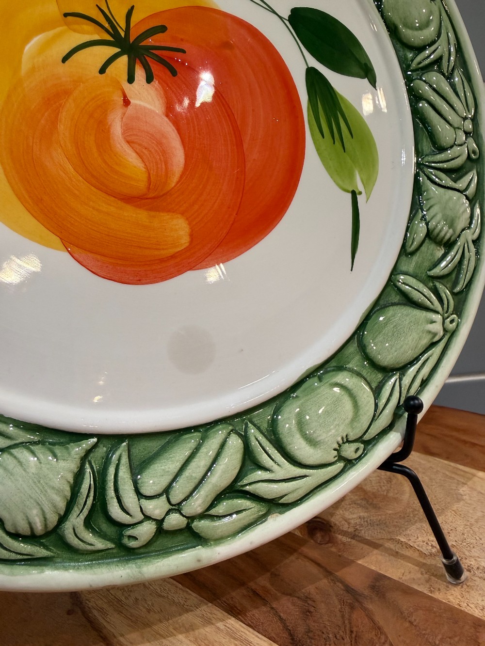 Vtg. Italian Majolica Vegetable Plate