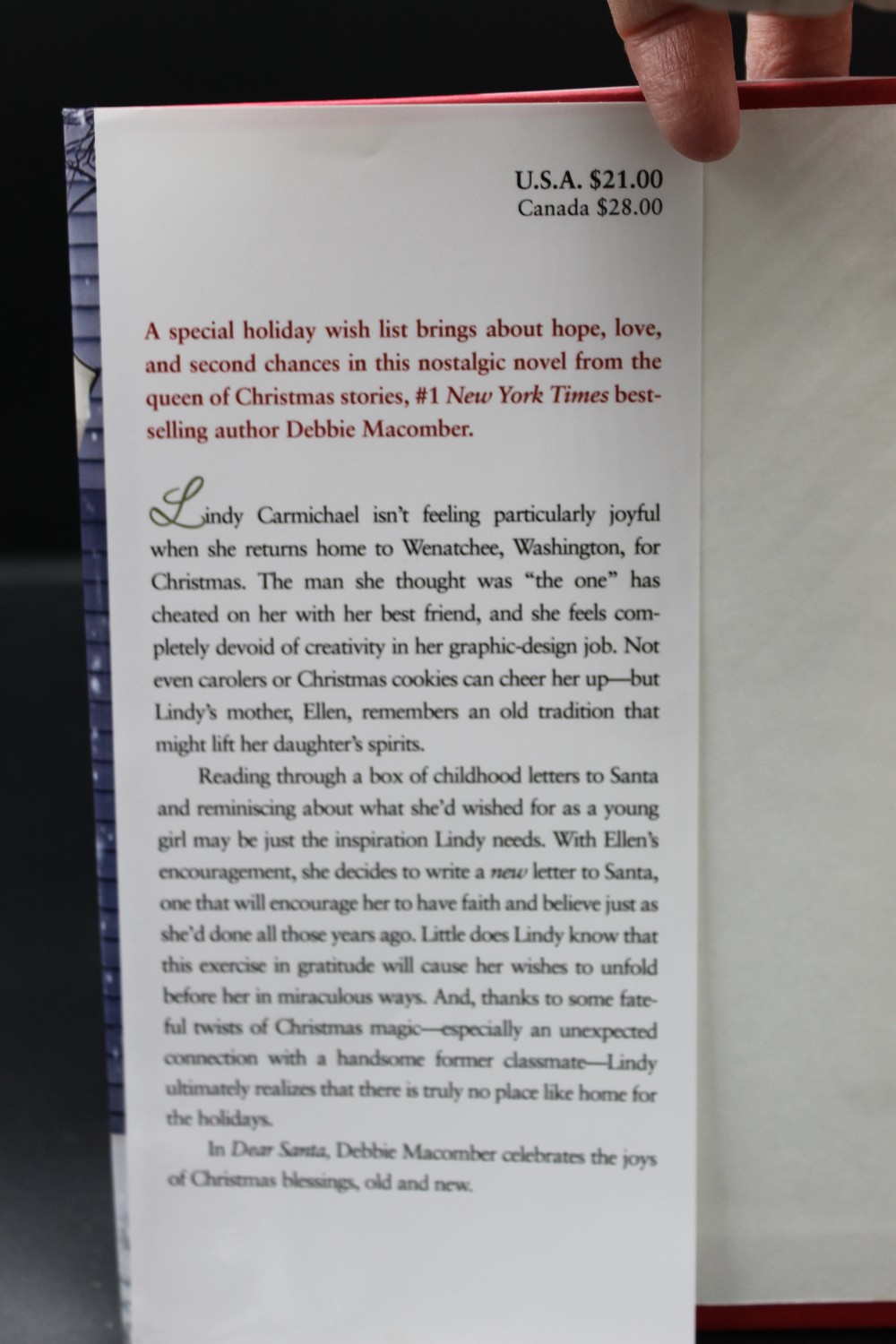 Hardcover DEAR SANTA by Debbie Macomber