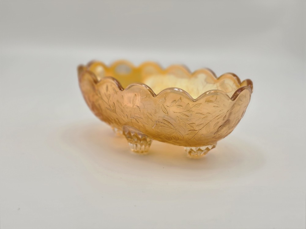 VTG 1950s Jeannette Floragold Candy Dish