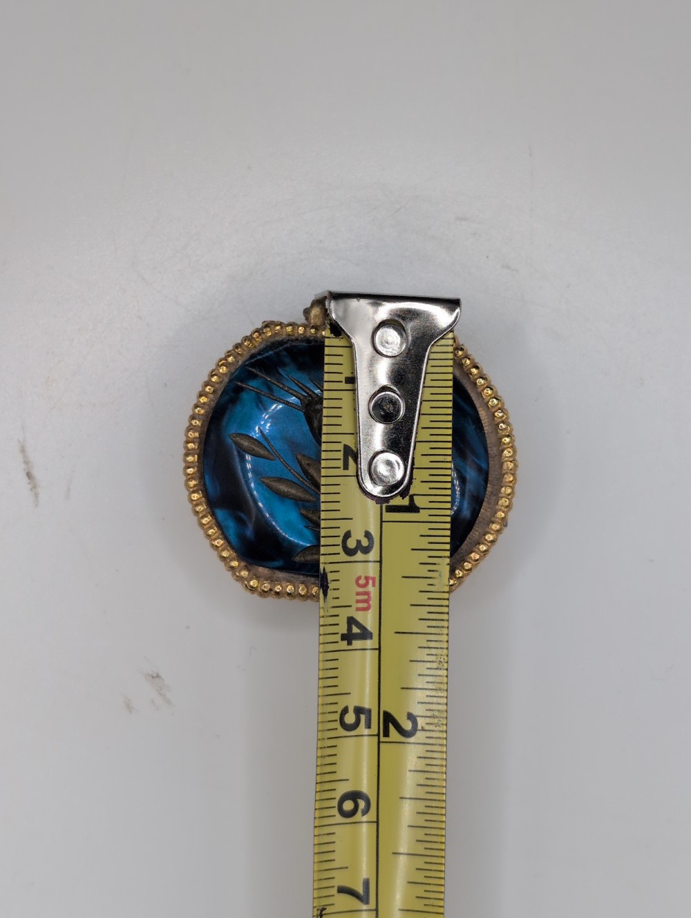 Vtg blue/gold trinket box