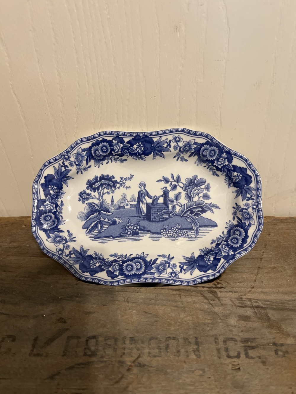 Vtg Spode Blue Room soap dish