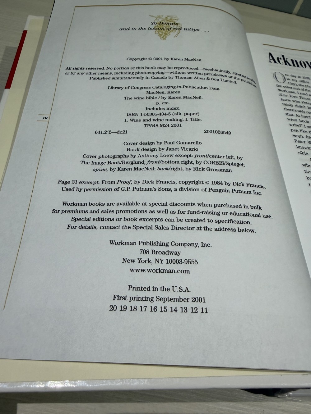 The Wine Bible 2001 Edition