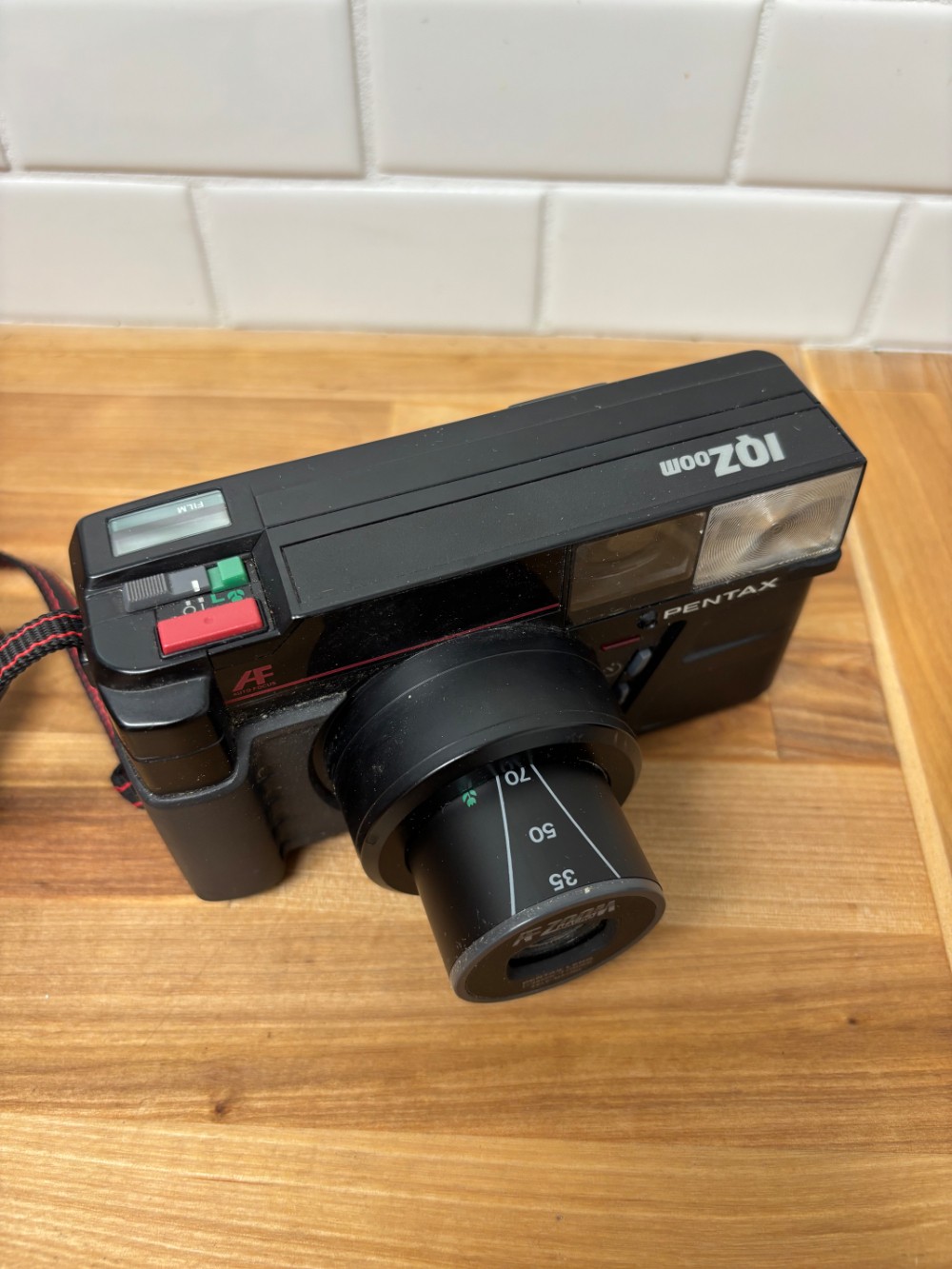 Camera Pentax IQZoom 70 AF 35mm Point & Shoot Film Camera with Original Strap