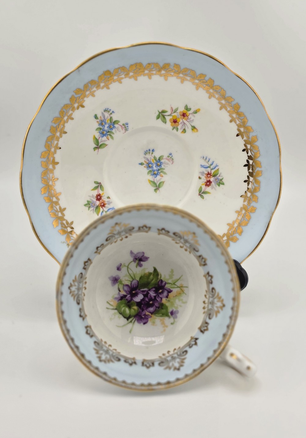VTG 1950s Grosvenor Jackson Gosling Fine Bone Teacup Saucer