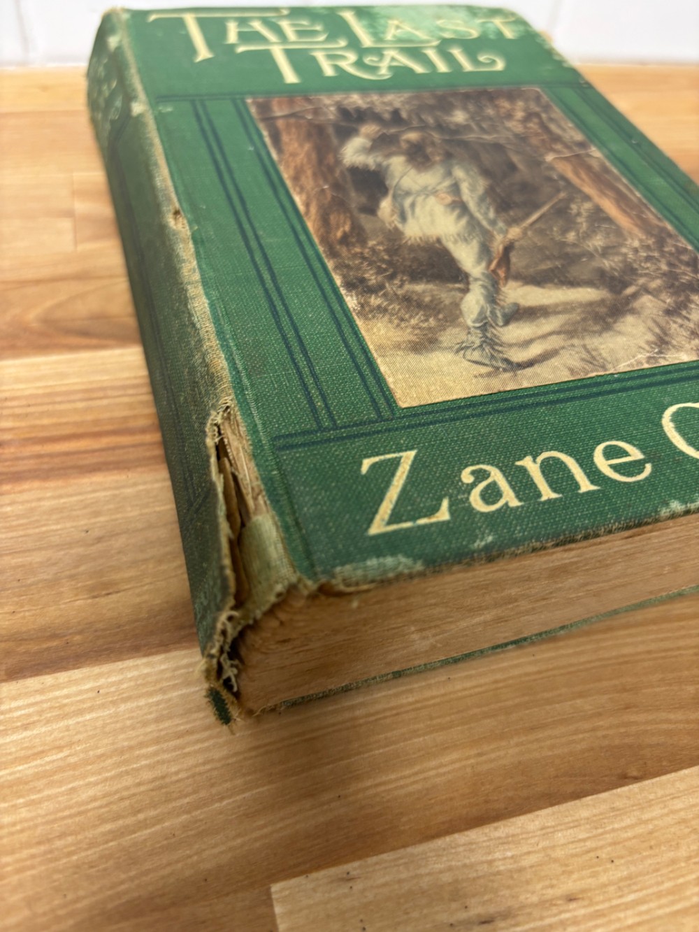 Book The Last Trail by Zane Grey Antique 1909 A.L. Burt Hardcover Western Novel