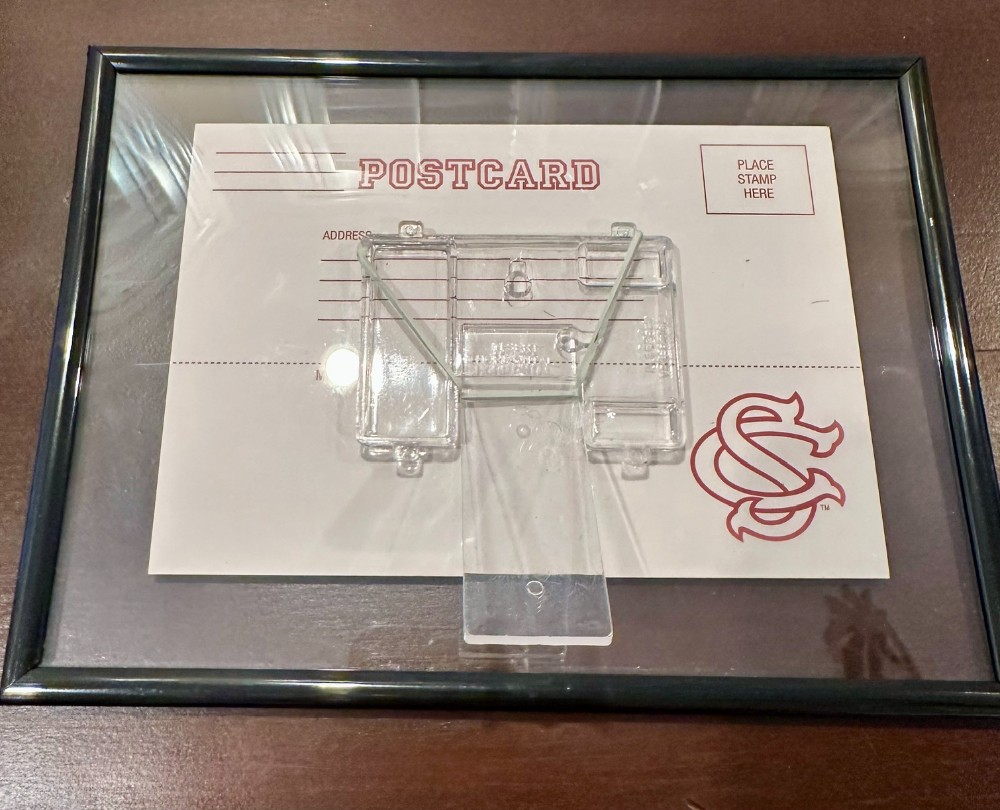 U of SC Atlantic Conference Framed Repro Souvenir Postcard. Easel back.