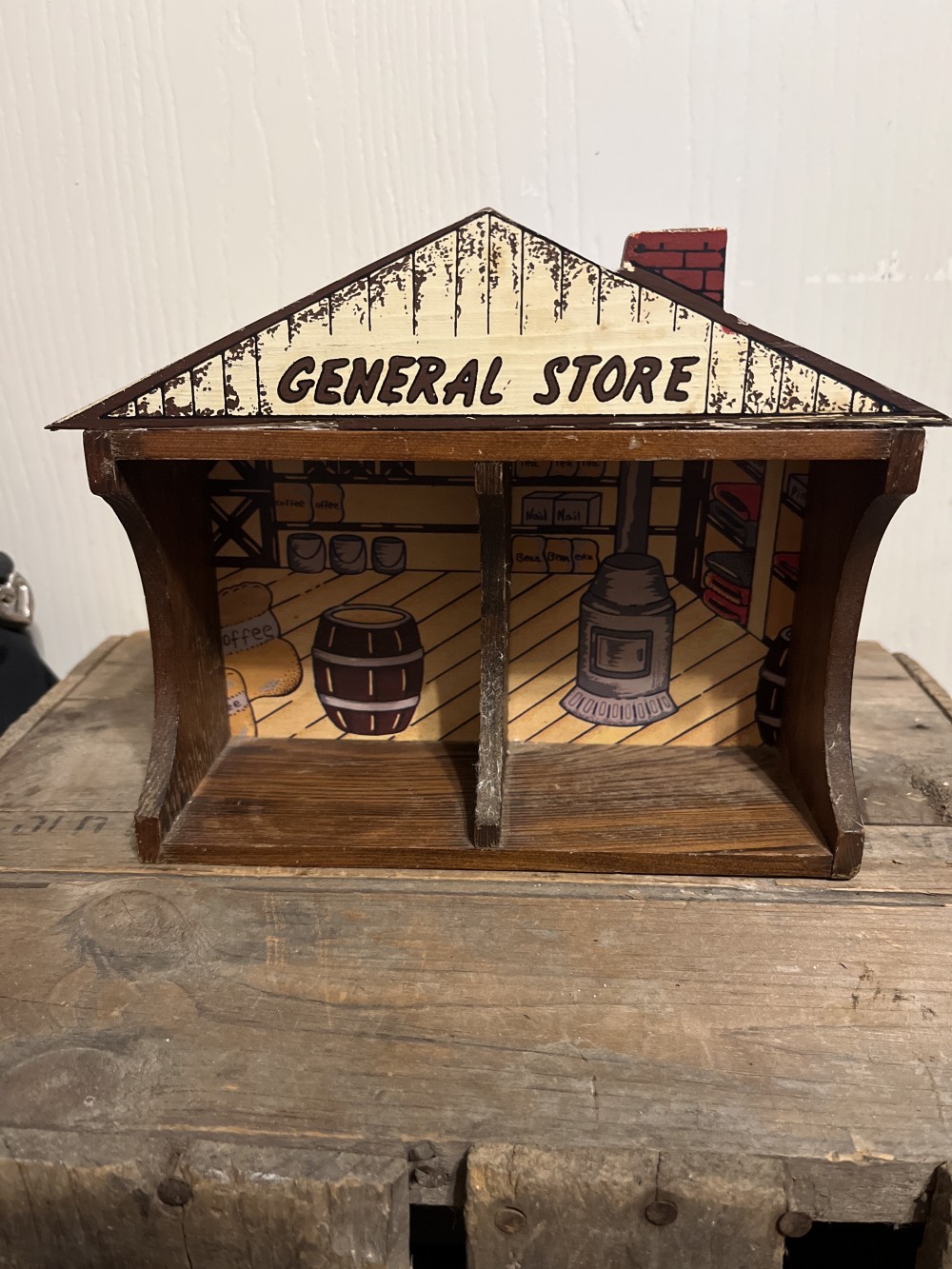 1980s General Store wall shelf