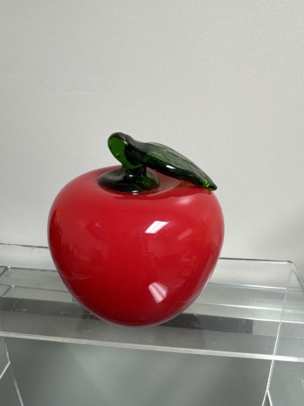 Glass Red Apple