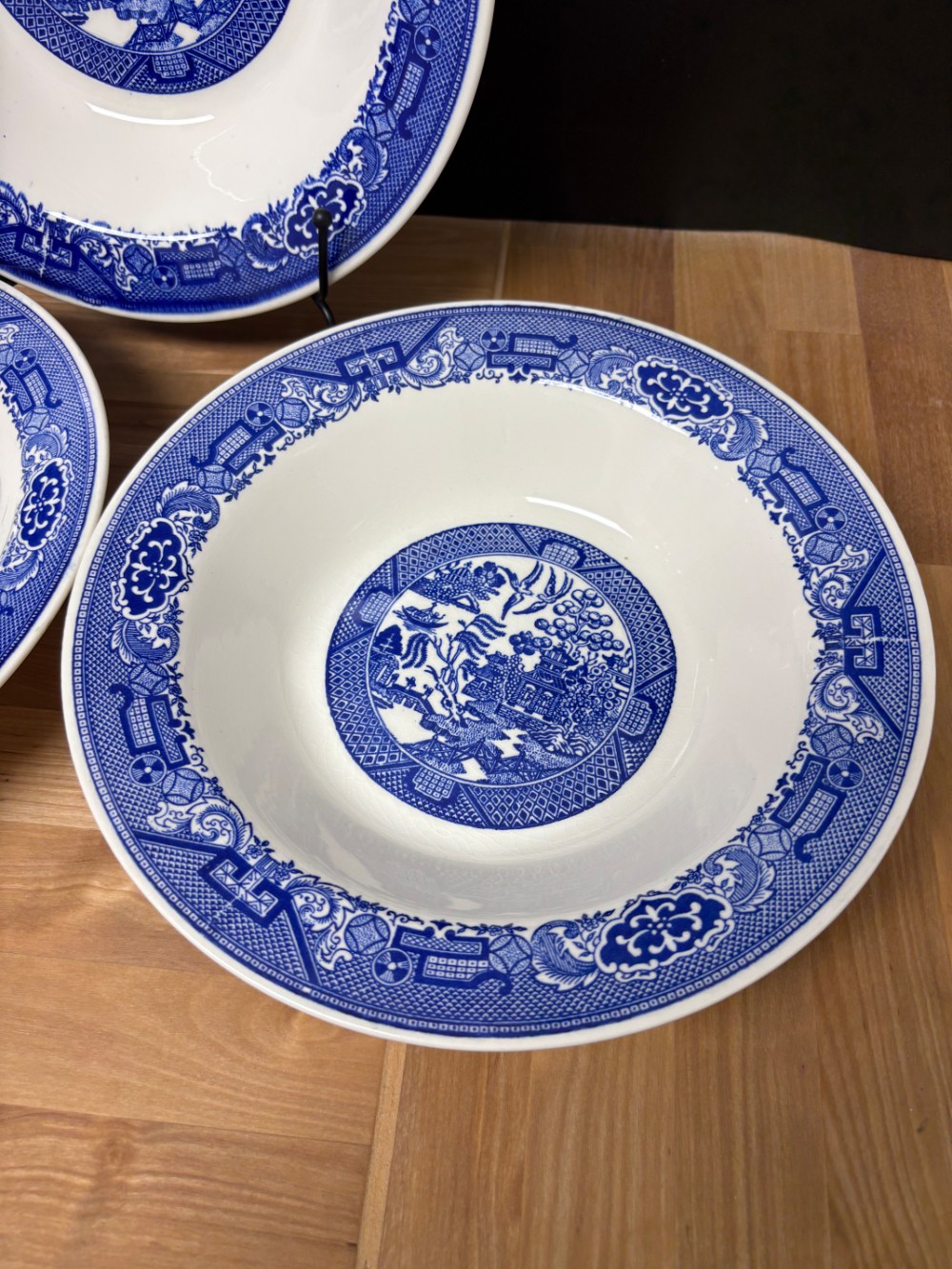 Blue Willow Set of 3 Serving Bowls Royal China Willow Ware 10 Inch