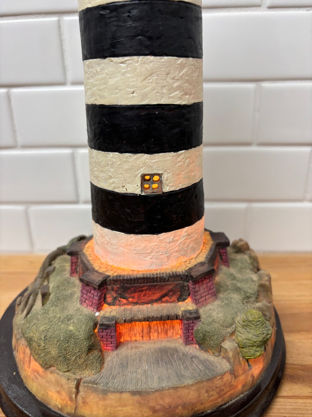 Lighthouse Table Lamp Nautical Coastal Lighted Accent Decor Beach House