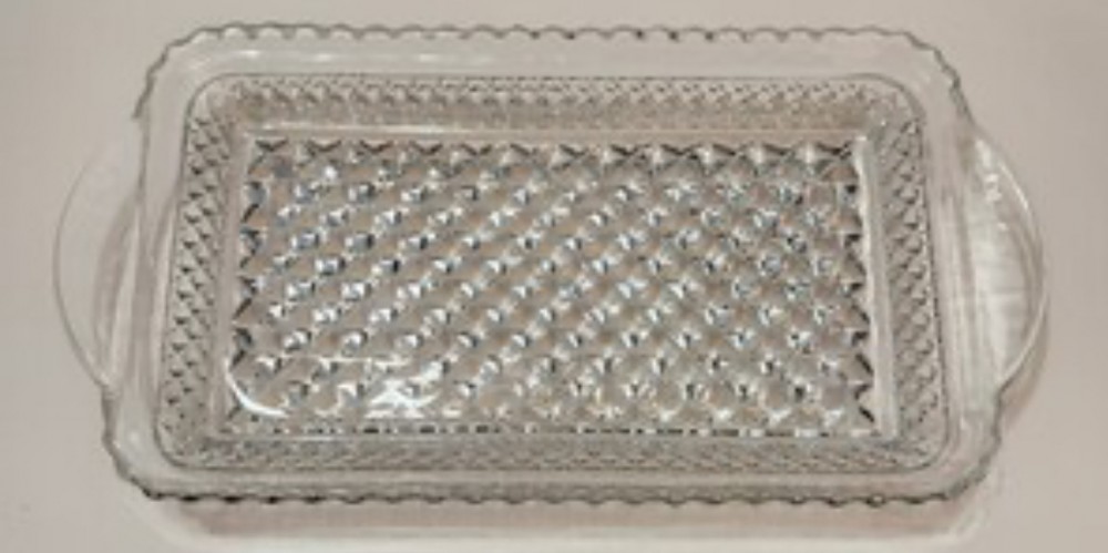 vintage Anchor Hocking Wexford clear glass relish or cranberry dish