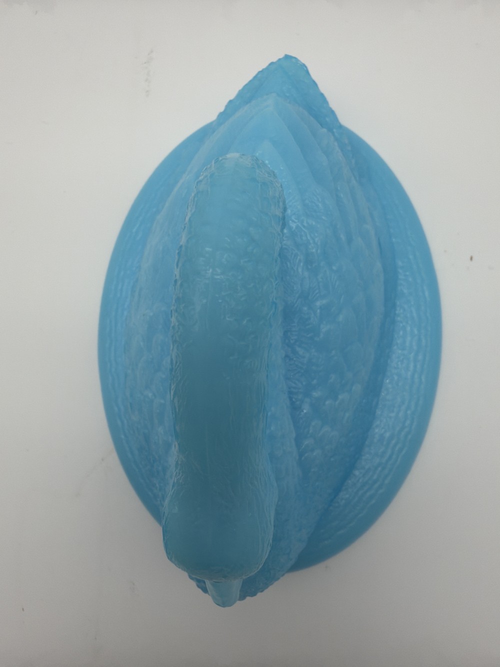 Westmoreland Blue Slag Swan Dish