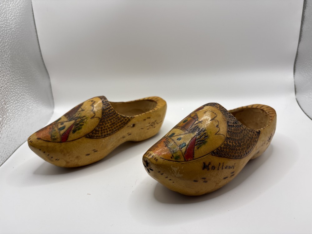Wood Dutch Clogs ~7 inch L