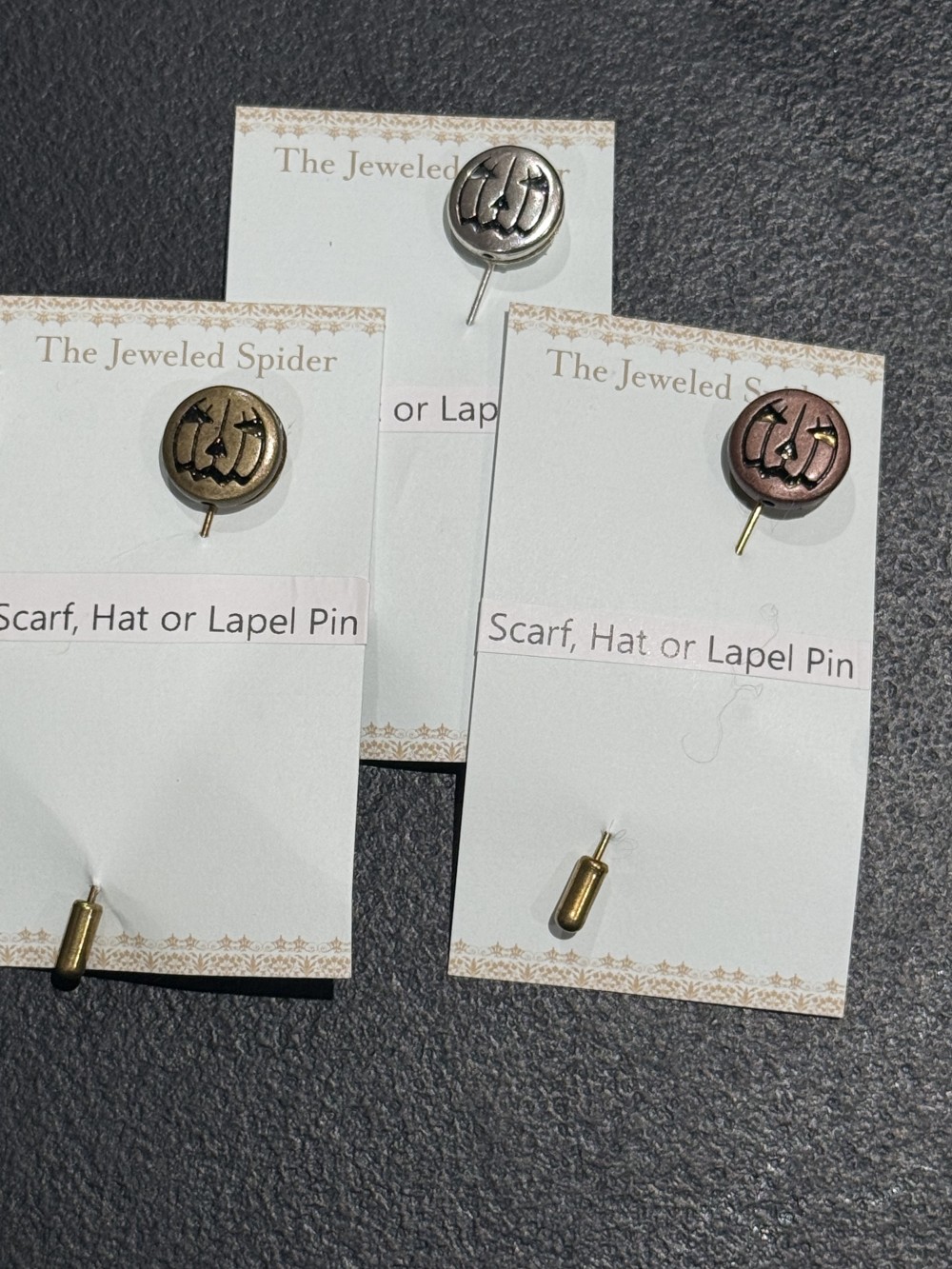 Hat Pin, Scarf Pin - Jack O Lantern,  Lapel Pin