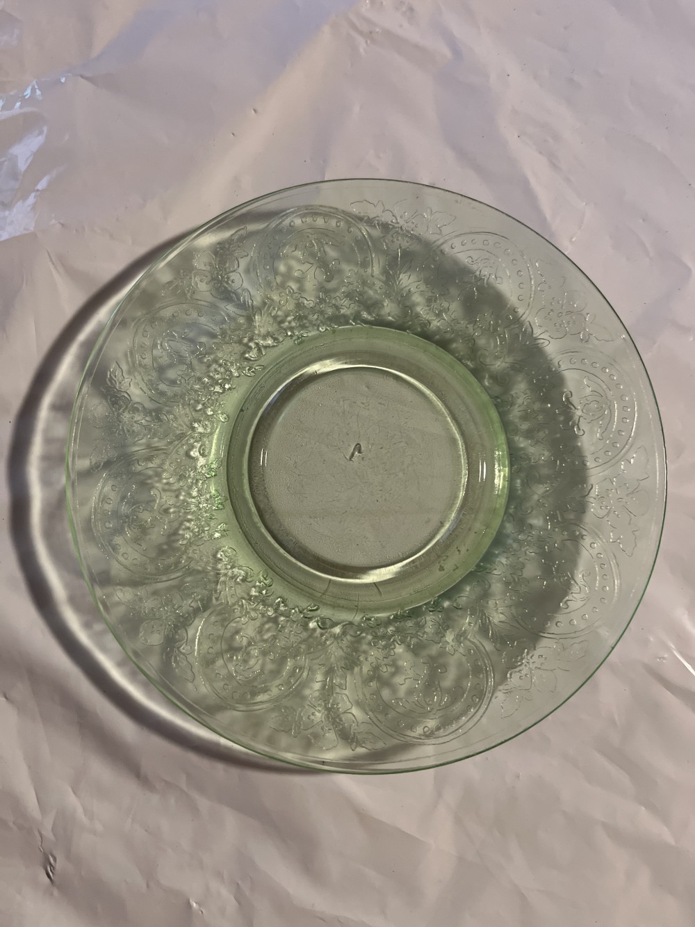 1930s uranium glass plate