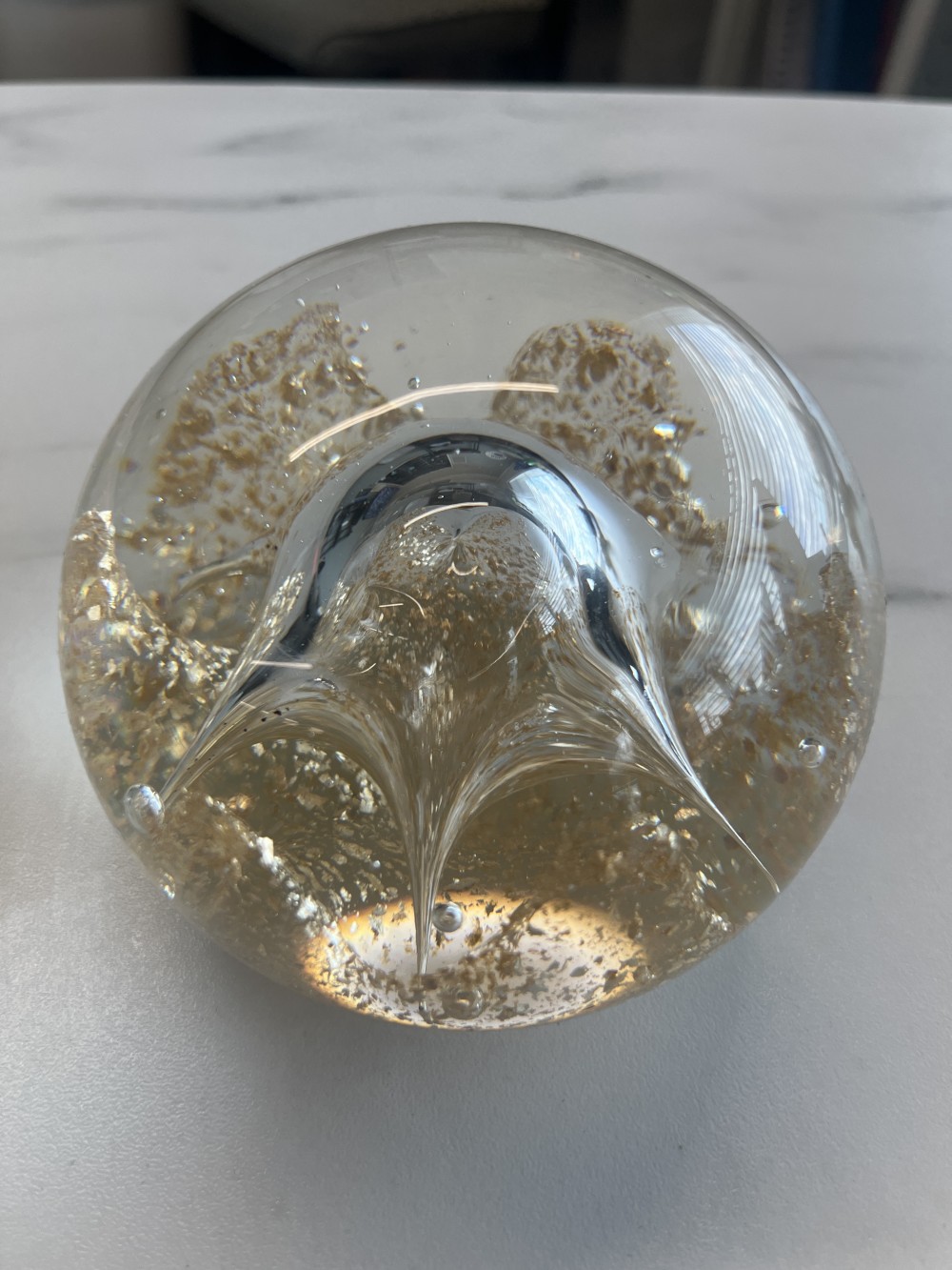 Mid-century Art glass paperweight