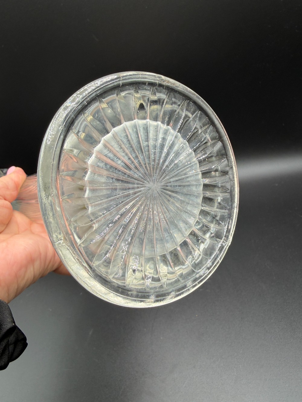 Clear Swung Glass Vase