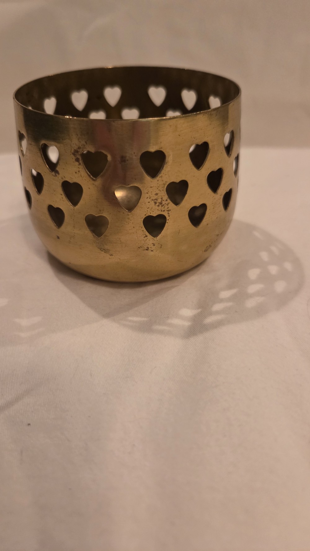 DO-1831  brass votive pierced hearts